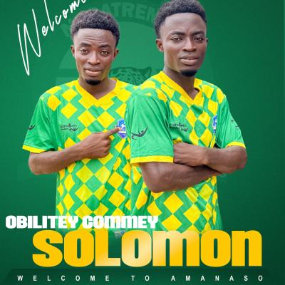 Official:Nsoatreman FC announce signing of Solomon Oblitey Commey from Bofoakwa Tano