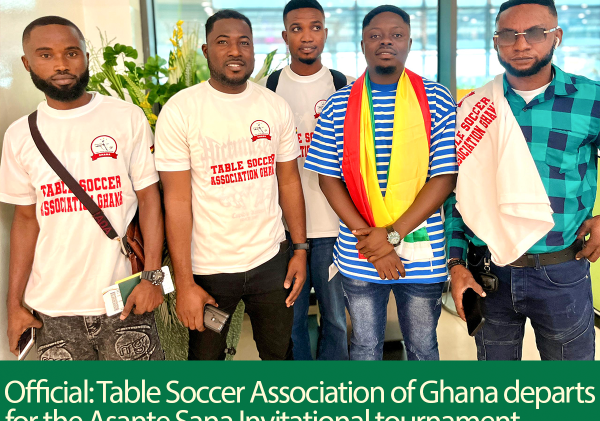 Ghana Table Soccer Team Departs for Zimbabwe to Compete in Asante Sana Invitational Tournament